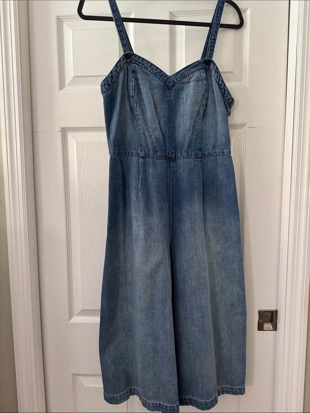 Guess Denim Wide-Leg Women's Jeans Jumpsuit - Blue